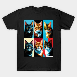 Pop Art Cat Portraits T-Shirt